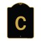 Signmission Designer Series Sign-Sign W/ Letter C, Black & Gold Aluminum Sign, 18" x 24", BG-1824-22960 A-DES-BG-1824-22960 - alternate 1